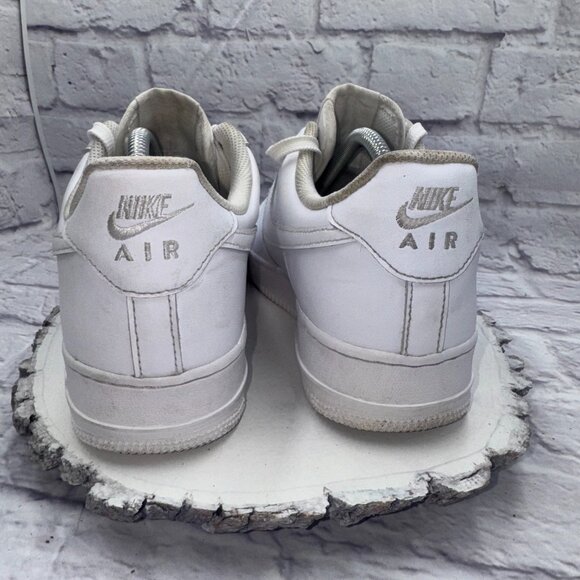 Nike Air Force 1 Low '07 Triple White Leather Men’s Size 8.5 - Picture 5 of 10